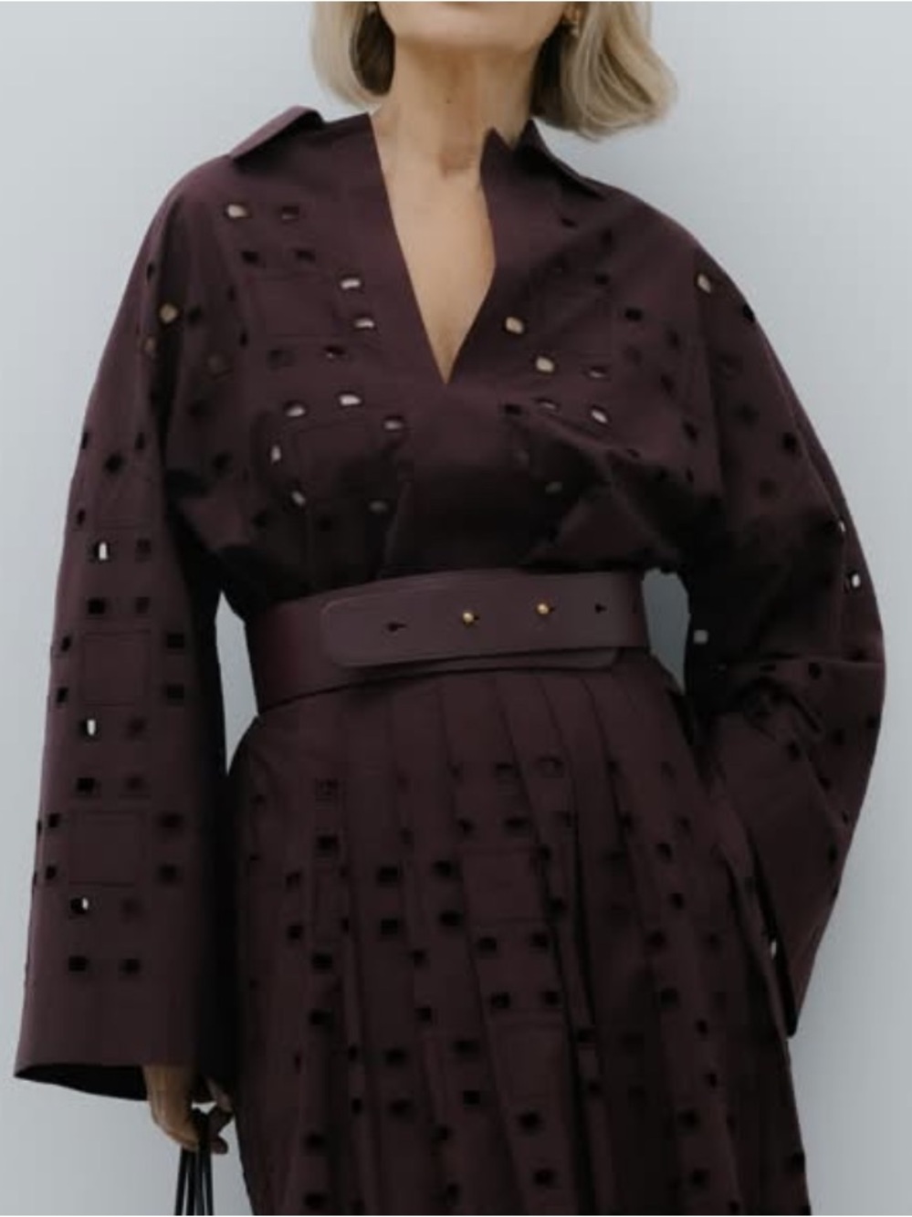 Adolfo Dominguez Tunic Blouse Size M Wine Purple